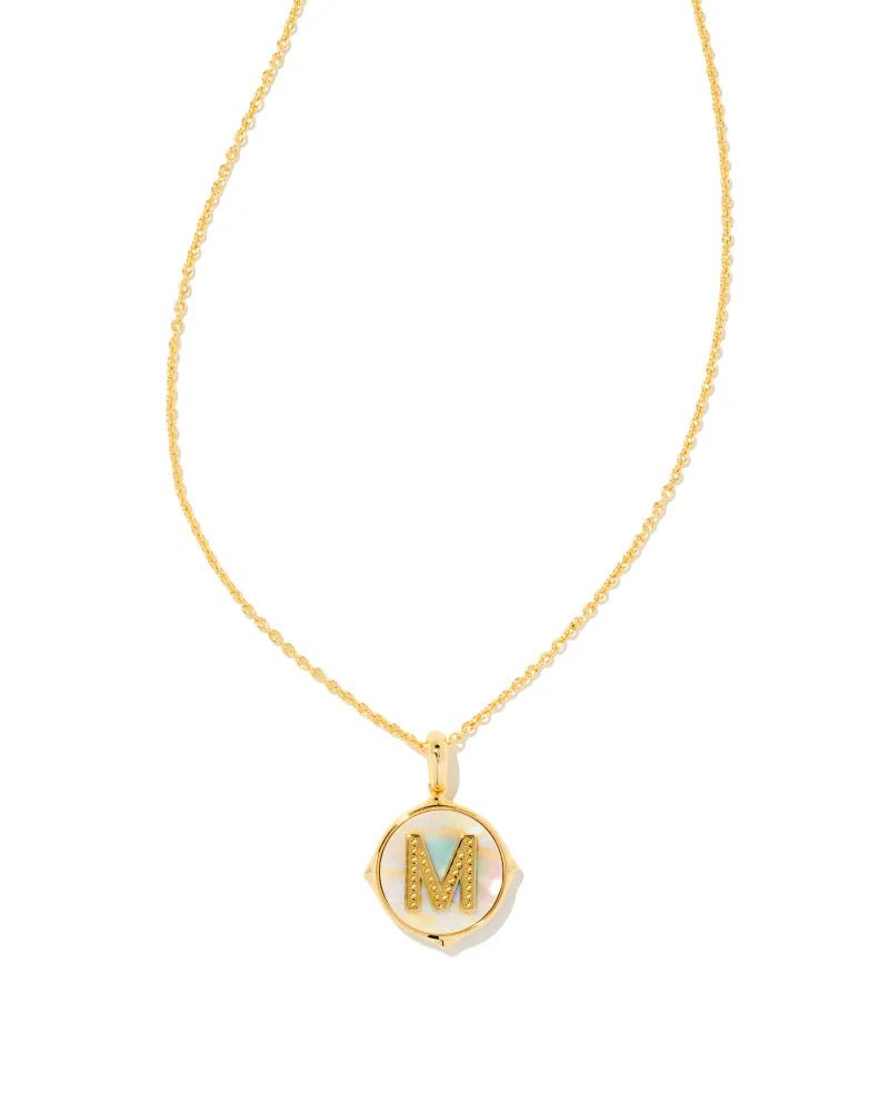 Kendra Scott Jewelry Kendra Scott Letter Disk Reversible Pendant Necklace Gold / M