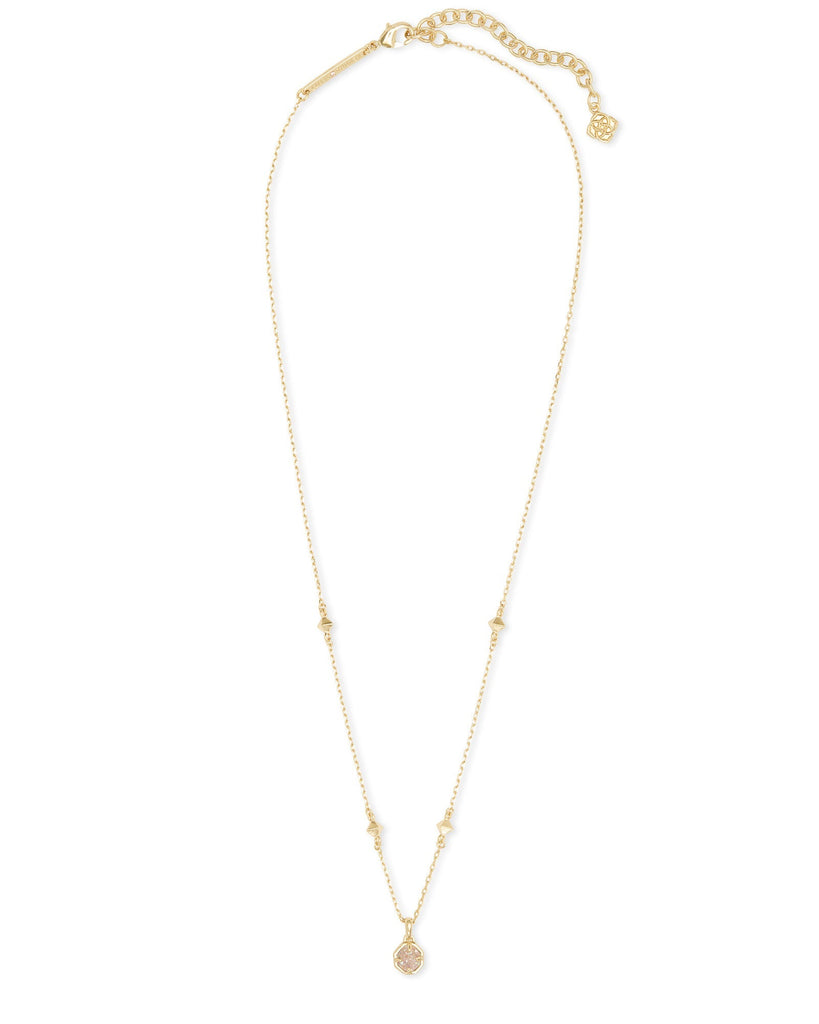 Kendra Scott Jewelry Kendra Scott Nola Short Pendant Necklace Gold Iridescent Drusy