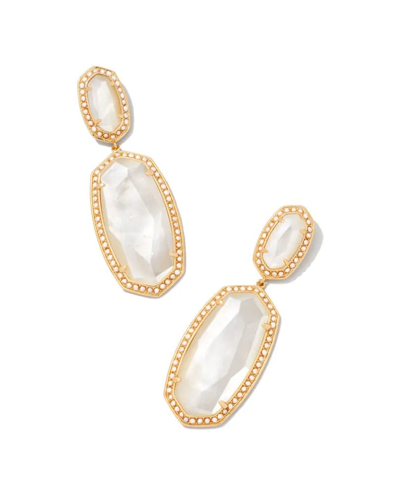 Kendra Scott Ashton Half Chain Necklace Gold White Pearl – The Twisted  Chandelier