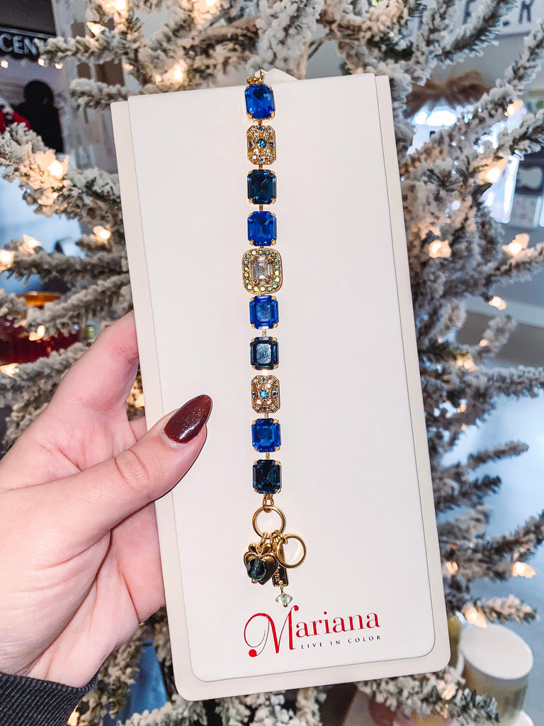 Mariana Jewelry Mariana Emerald Cut Embellished Bracelet-- Fairytale Fairytale/Yellow Gold