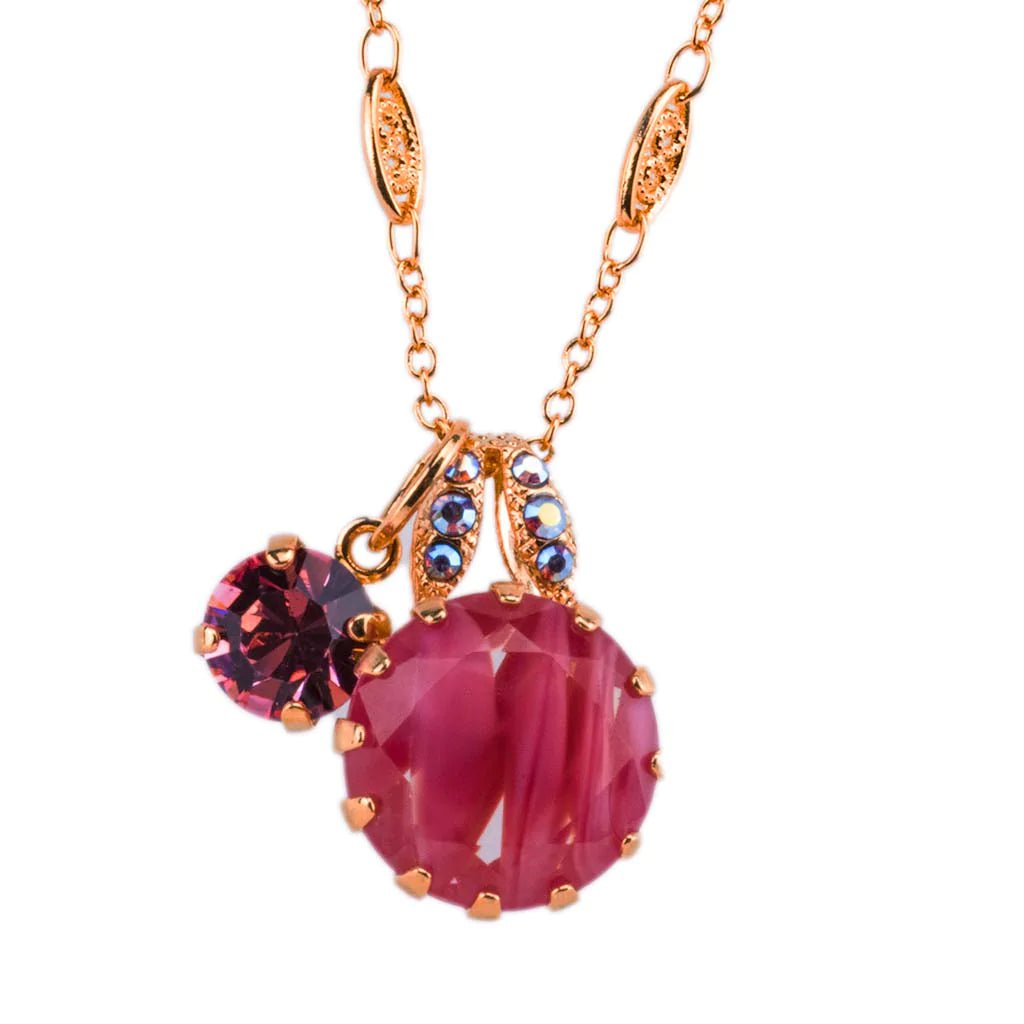 Mariana Jewelry Mariana Extra Luxurious Double Stone Pendant-- Strawberry Tiger Eye Strawberry Tiger Eye