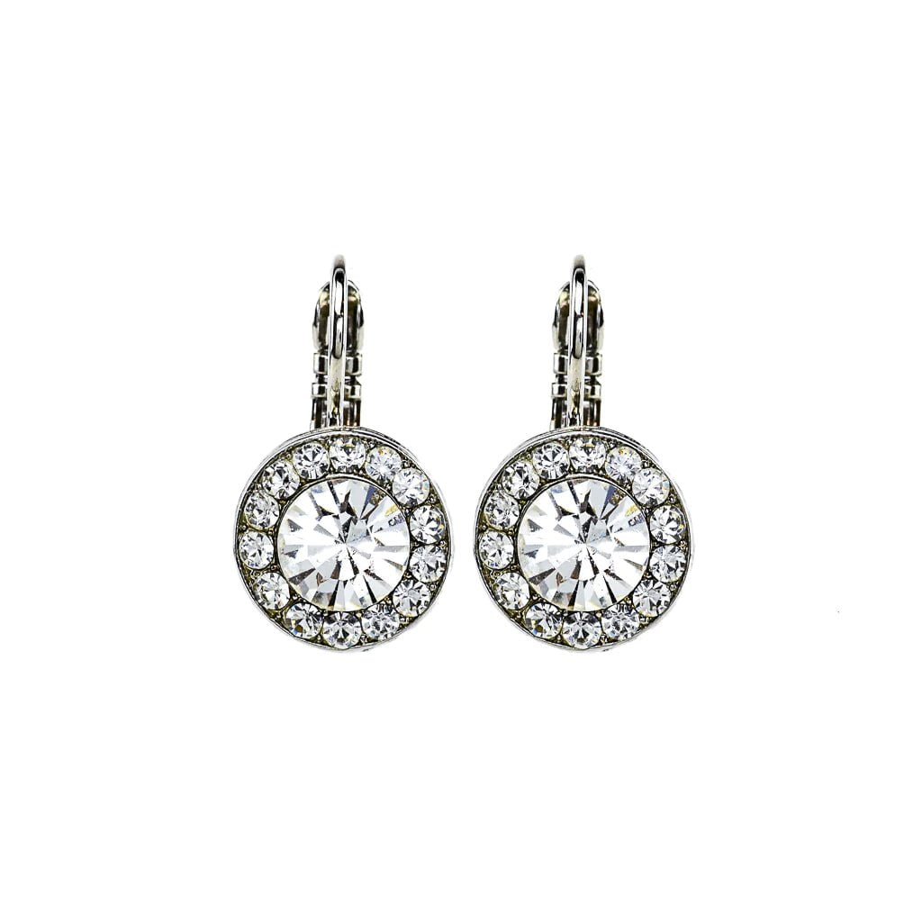 Mariana Jewelry Mariana Must-Have Pavé Leverback Earrings-- Clear Clear/Rhodium