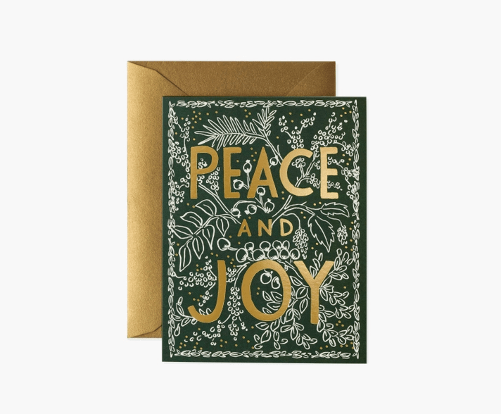 Rifle Paper Company Greeting Card Christmas Greeting Cards Peace and Joy